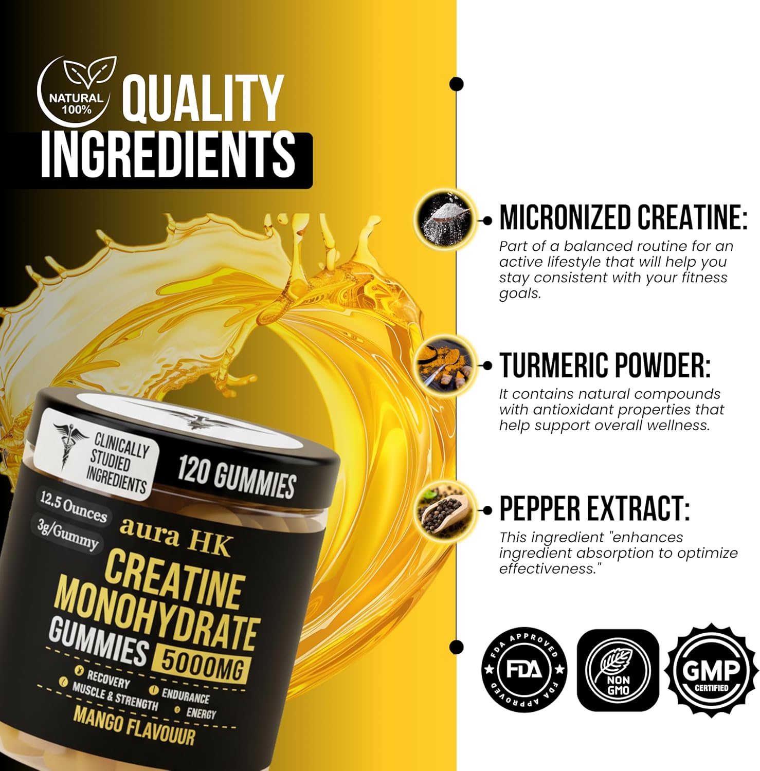 Creatine Monohydrate Gummies (Mango) - Image 8